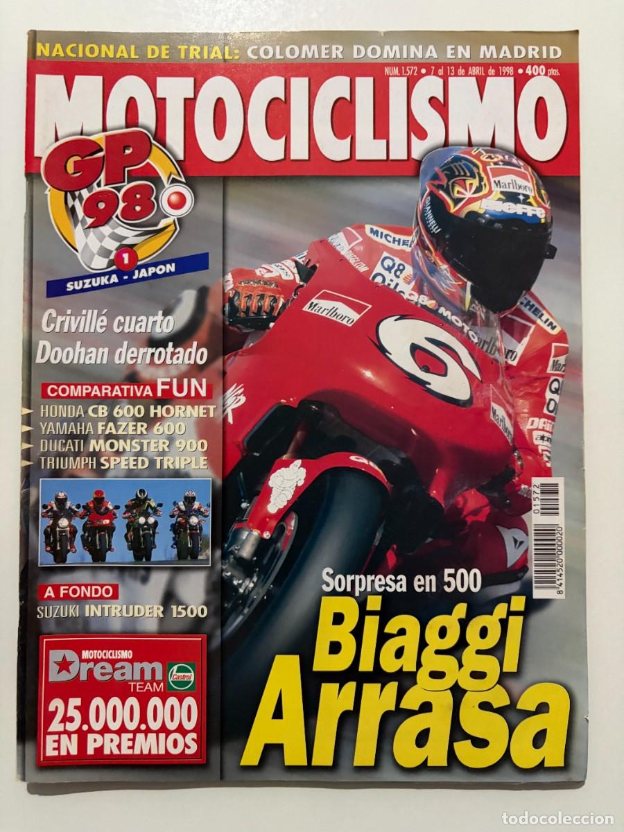 Coches y motocicletas: MOTOCICLISMO. N&deg; 1572. ABRIL 1998. SORPRESA EN 500, BIAGGI ARRASA. CRIVILLE CUARTO. LEER