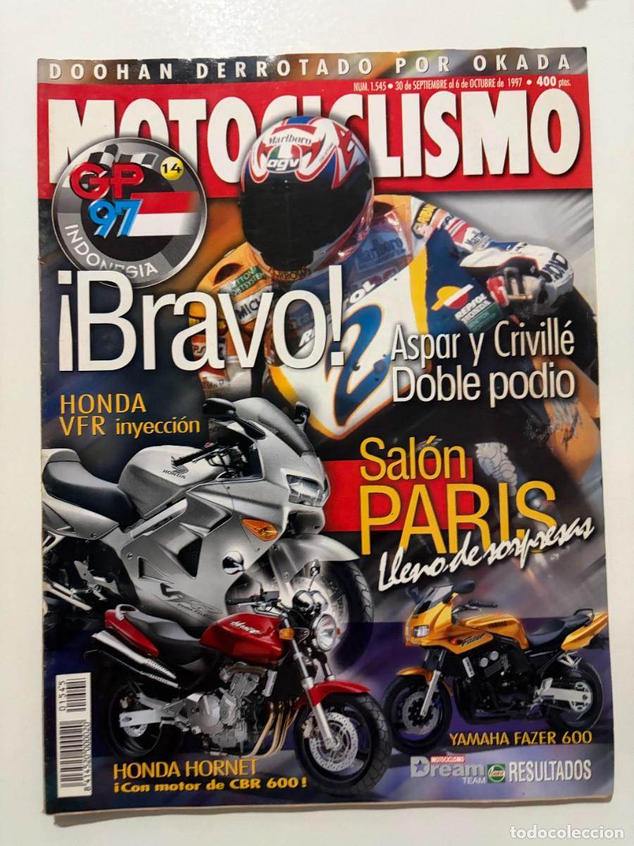 Coches y motocicletas: MOTOCICLISMO. N&deg; 1545. SEPTIEMBRE 1997.SAL&Oacute;N DE PAR&Iacute;S. ENTREVISTA ASPAR Y CRIVILL&Eacute;. GRAN PREMIO.LEER