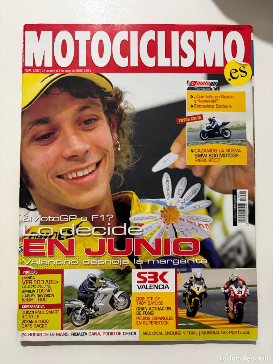 Coches y motocicletas: MOTOCICLISMO. N&deg; 1992. MAYO 2006. HONDA VFR 800 ABS. APRILIA TUONO. HARLEY DAVIDSON NIGHT ROD. LEER