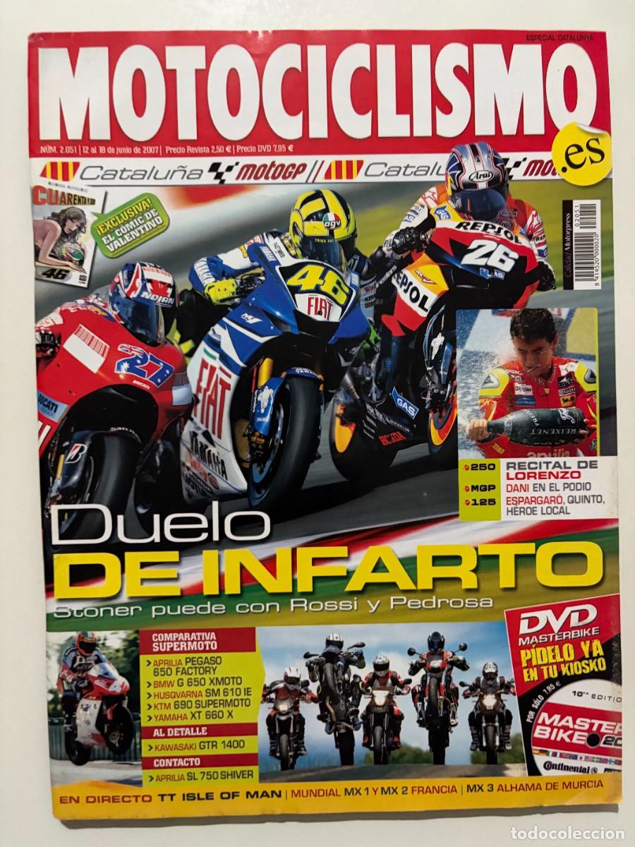 Coches y motocicletas: MOTOCICLISMO. N&ordm; 2051. JUNIO 2007. DUELO DE INFARTO. STONER PUEDE CON ROSSI Y PEDROSA.. LEER.