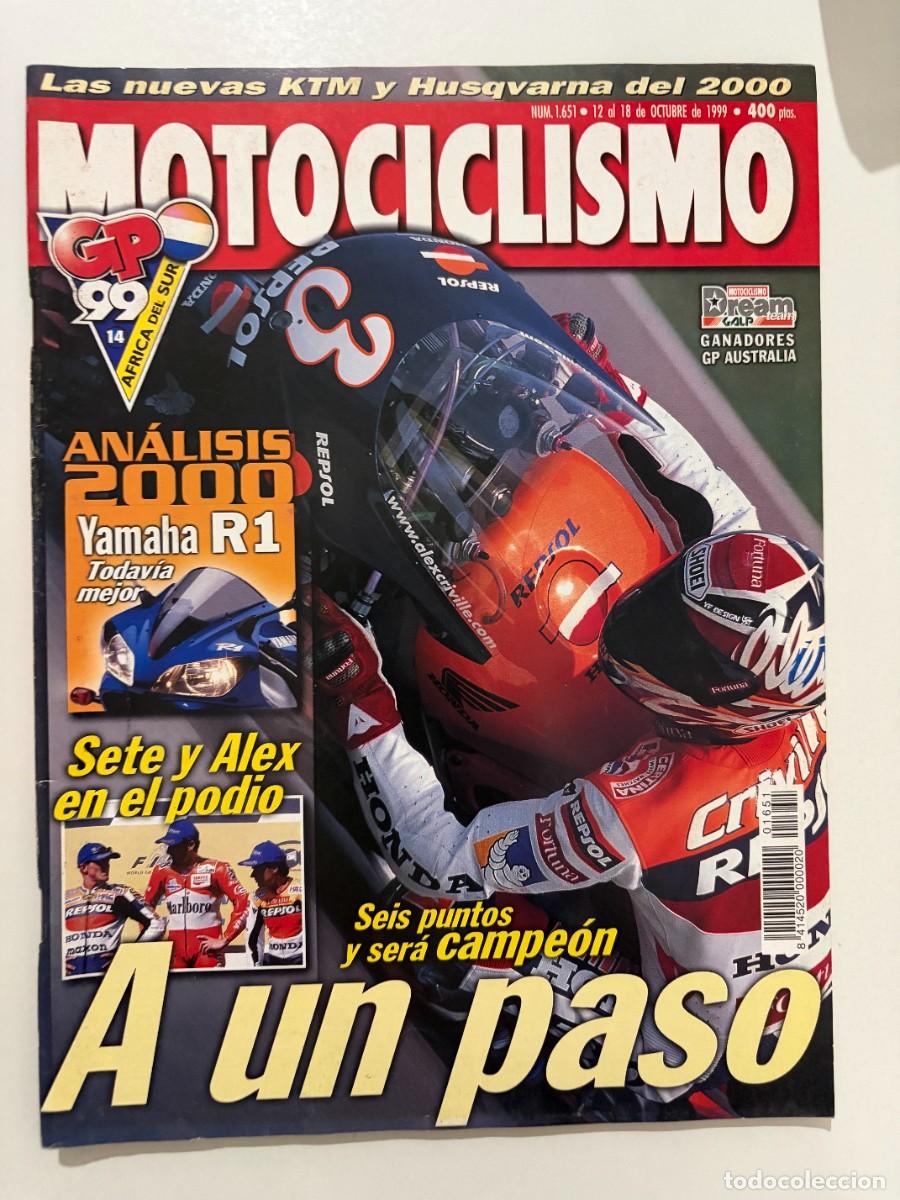 Coches y motocicletas: MOTOCICLISMO. N&deg; 1651. OCTUBRE 1999. YAMAHA R1 2000, TRIUMPH TROPHY 900, TROPHY 1200 Y BMW C1. LEER.