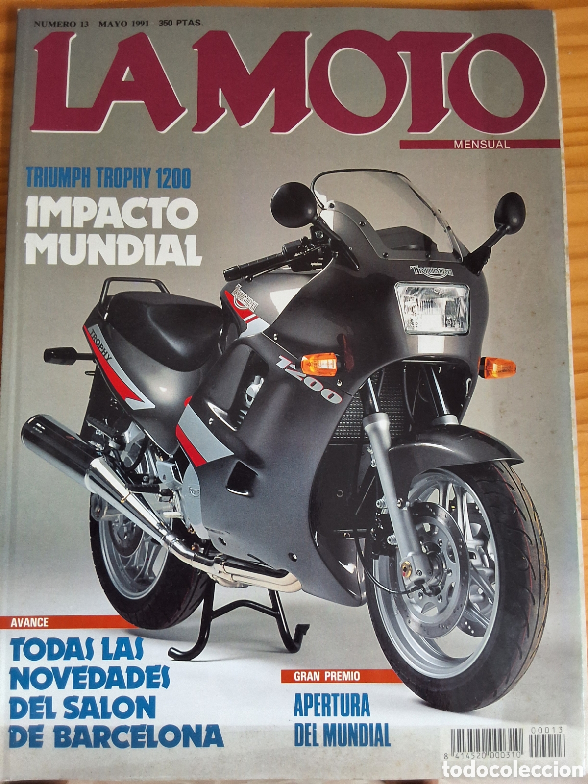 Coches y motocicletas: La moto mensual revista n&uacute;mero 13 a&ntilde;o 1991 mayo incluye p&oacute;ster edita Luike motorpress