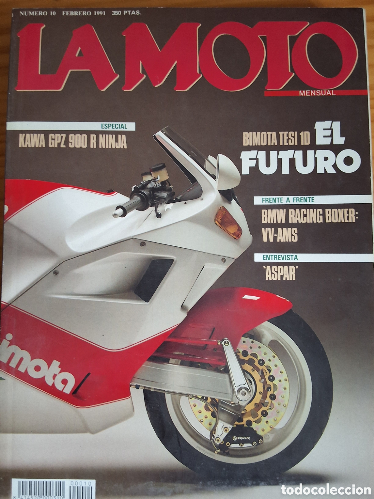 Coches y motocicletas: La moto mensual revista n&uacute;mero 10 a&ntilde;o 1991/2 incluye p&oacute;ster edita Luike motorpress