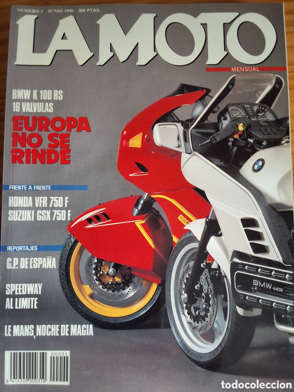 Coches y motocicletas: La moto mensual revista n&uacute;mero 2 a&ntilde;o 1990/6 incluye p&oacute;ster edita Luike motorpress