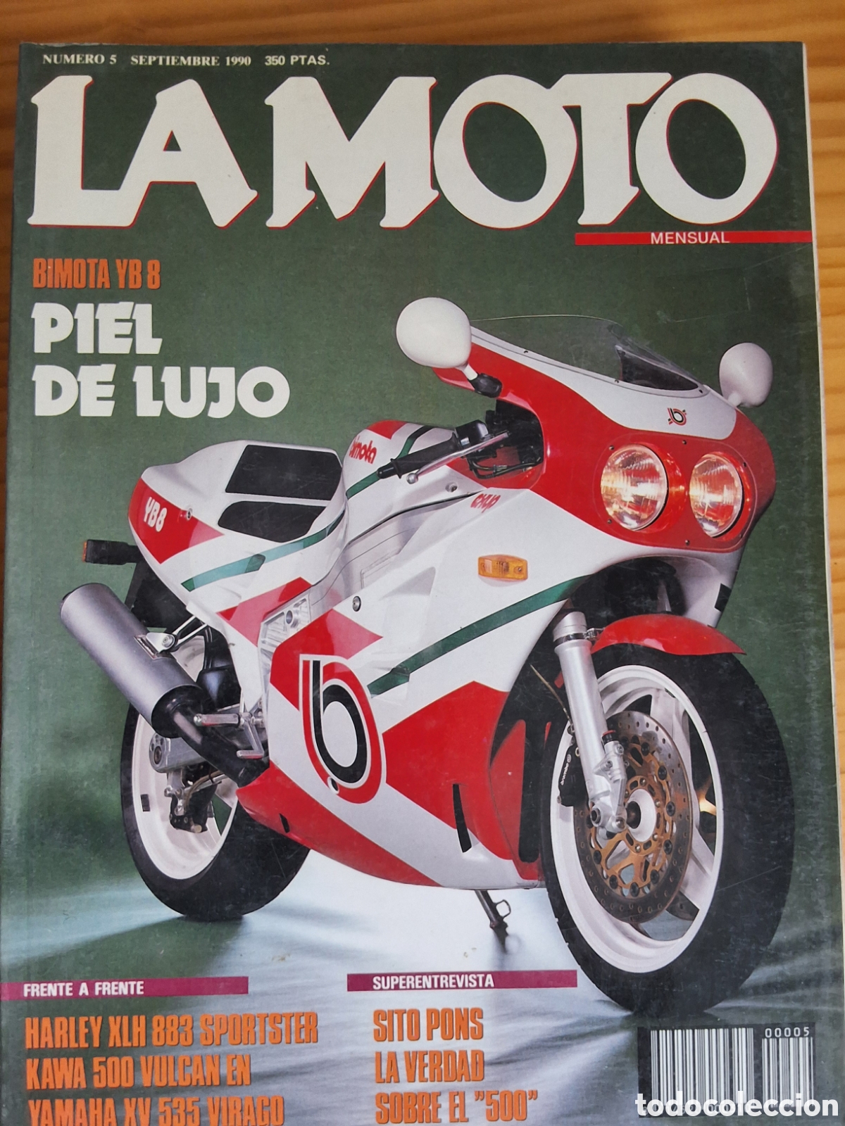 Coches y motocicletas: La moto mensual revista n&uacute;mero 5 a&ntilde;o 1990/9 incluye p&oacute;ster edita Luike motorpress