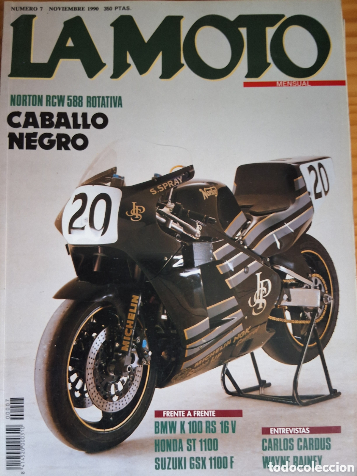 Coches y motocicletas: La moto mensual revista n&uacute;mero 7 a&ntilde;o 1990/11 incluye p&oacute;ster edita Luike motorpress