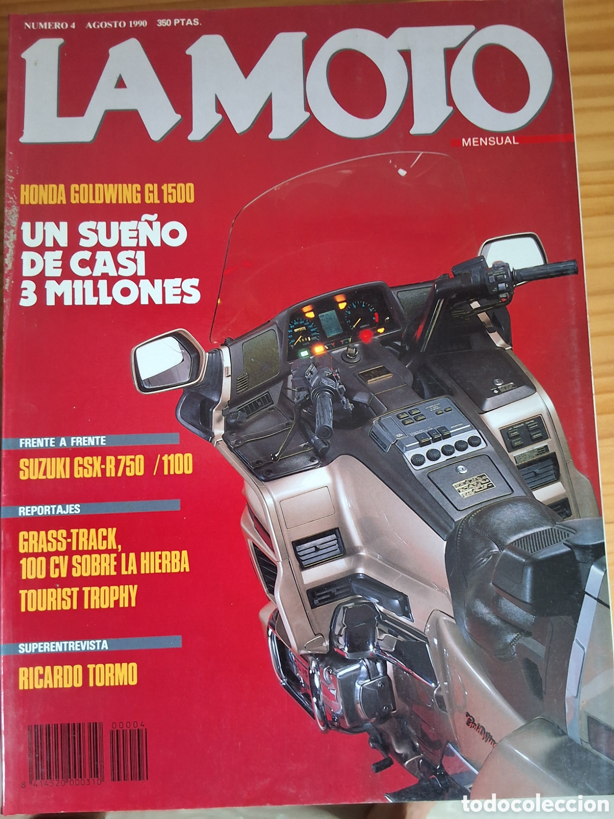 Coches y motocicletas: La moto mensual revista n&uacute;mero 4 a&ntilde;o 1990/8 incluye p&oacute;ster edita Luike motorpress