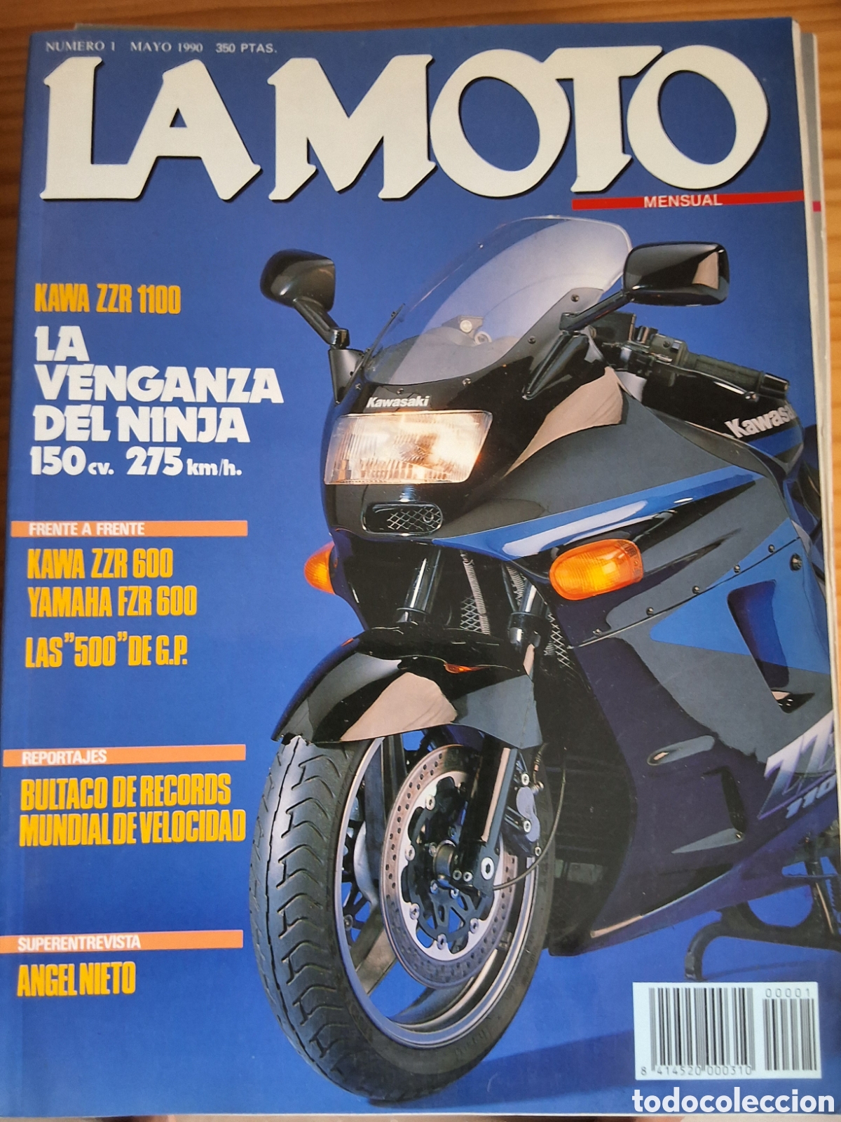 Coches y motocicletas: La moto mensual revista n&uacute;mero 1 a&ntilde;o 1990/5 incluye p&oacute;ster edita Luike motorpress