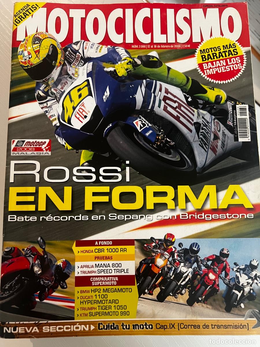 Coches y motocicletas: MOTOCICLISMO. N&ordm; 2086. FEBRERO. 2008. ROSSI EN FORMA. HONDA CBR 1000 RR. APRILIA MANA 800..... LEER.