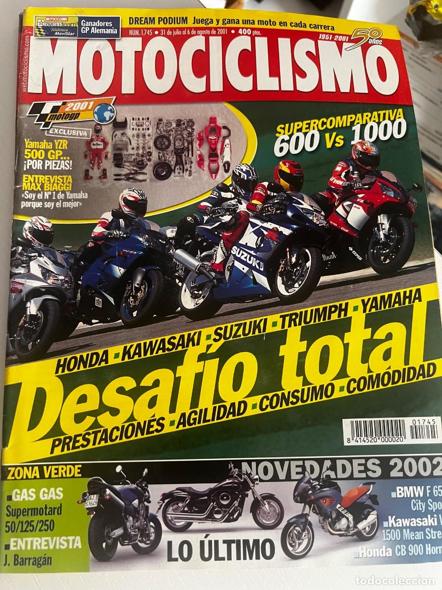 Coches y motocicletas: MOTOCICLISMO. N&deg; 1745. JULIO 2001. SUPERCOMPARATIVA 600 VS 1000. HONDA, KAWASAKI, SUZUKI.
