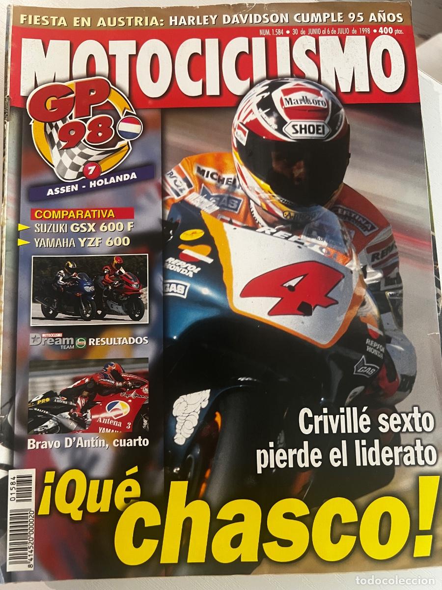 Coches y motocicletas: MOTOCICLISMO. N&deg; 1584. JUNIO 1998. CRIVILLE SEXTO, PIERDE EL LIDERATO. HARLEY DAVIDSON CUMPLE 95