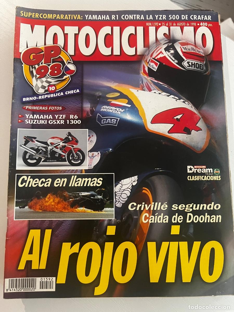 Coches y motocicletas: MOTOCICLISMO. N&ordm; 1592. AGOSTO 1998. YAMAHA YZF R6. SUZUKI GSXR 1300. CHECA EN LLAMAS. LEER