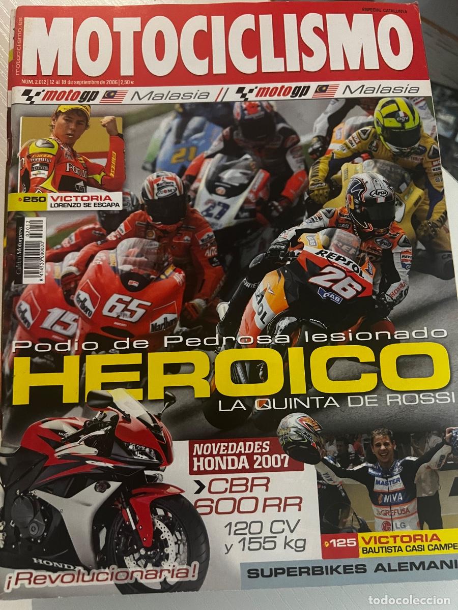 Coches y motocicletas: MOTOCICLISMO. N&deg; 2012 SEPTIEMBRE 2006. HONDA CBR 60 RR. MOTO GUZZI NORGE 1200. MUNDIAL DE SBK.LEER