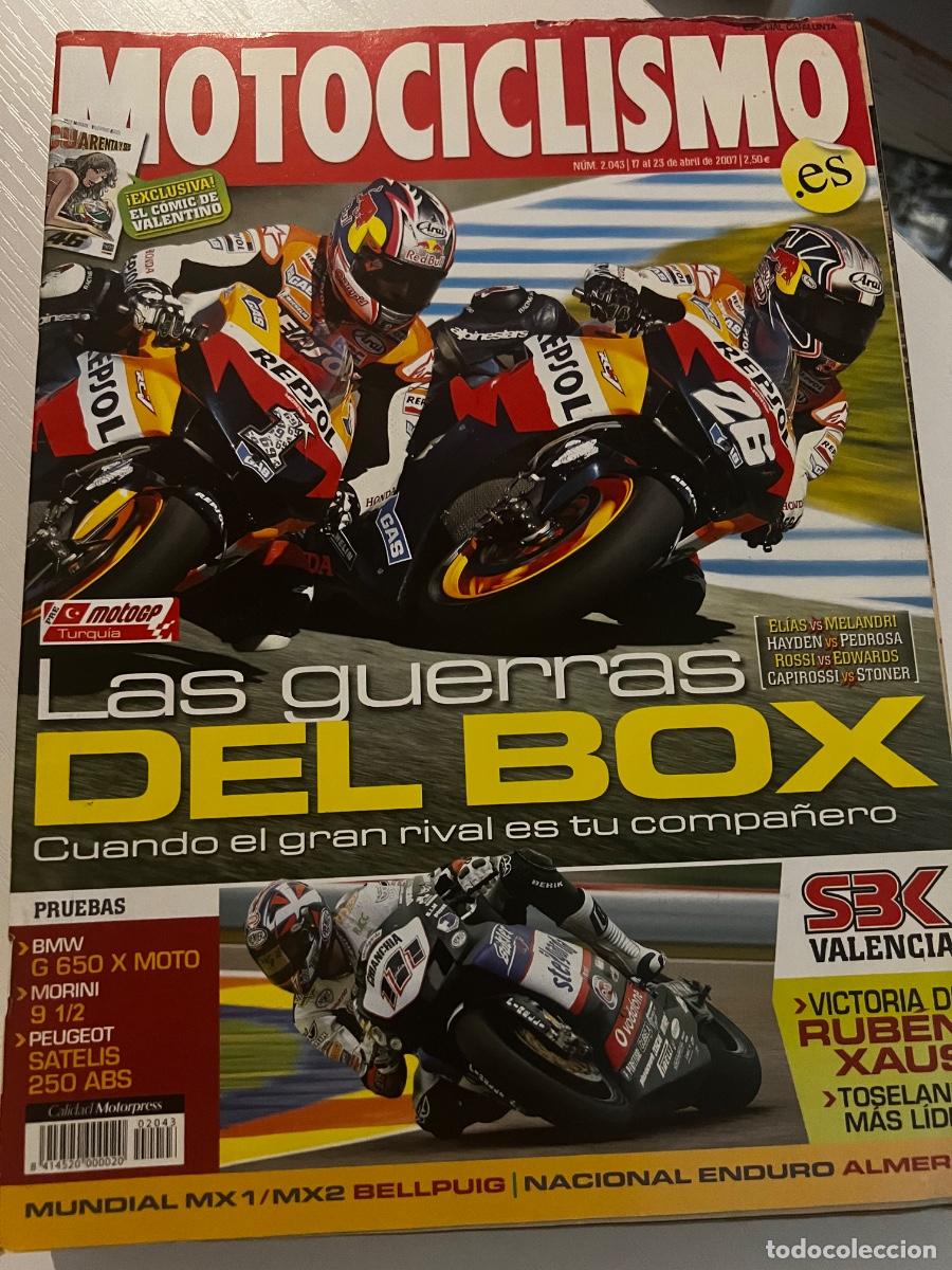 Coches y motocicletas: MOTOCICLISMO. N&ordm; 2043. ABRIL. 2007. LAS GUERRAS DEL BOX. SBK VALENCIA. VICTORIA DE RUBEN XAUS. LEER.