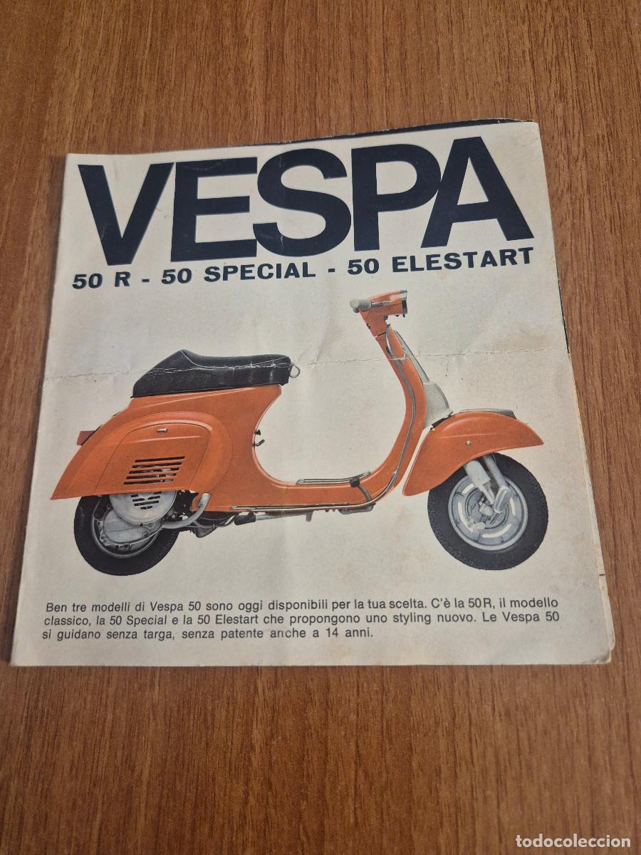 Coches y motocicletas: FOLLETO VESPA 50 R - 50 SPECIAL - 50 ELESTART.