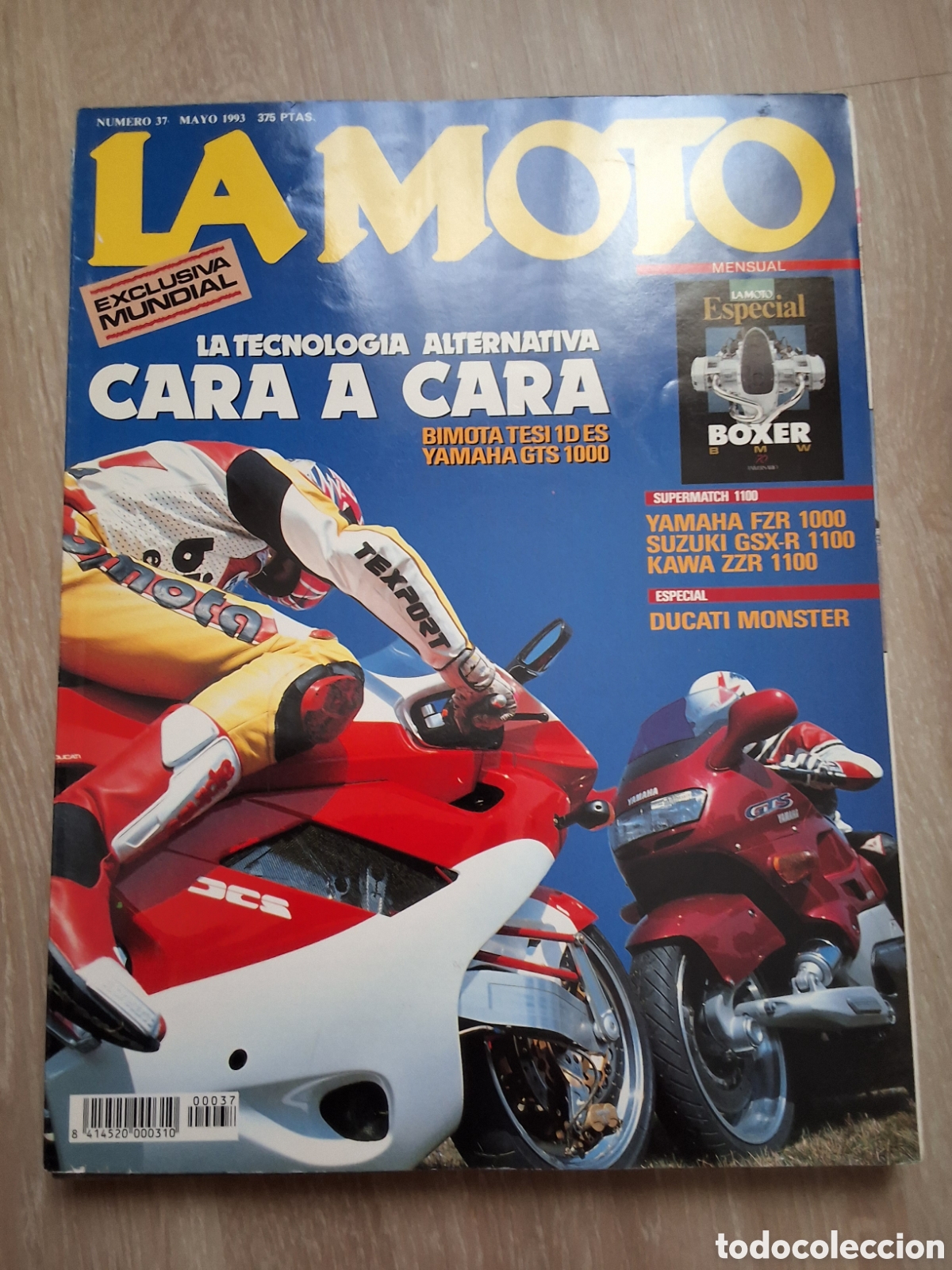 Coches y motocicletas: La moto mensual revista n&uacute;mero 37 a&ntilde;o 1993/5 edita Luike motorpress