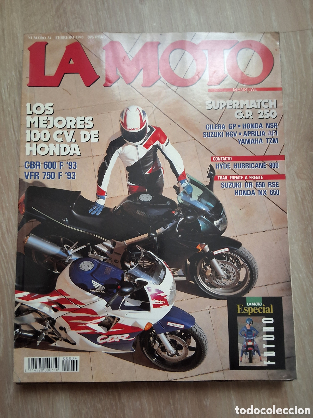 Coches y motocicletas: La moto mensual revista n&uacute;mero 34 a&ntilde;o 1993/2 edita Luike motorpress