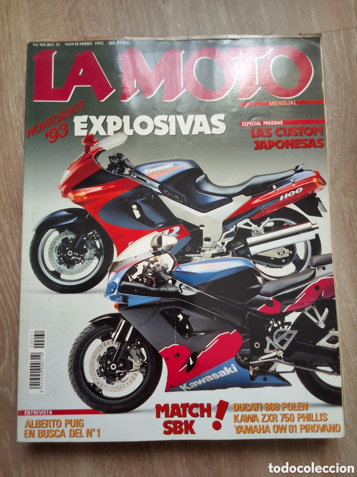 Coches y motocicletas: La moto mensual revista n&uacute;mero 31 a&ntilde;o 1992/11 edita Luike motorpress