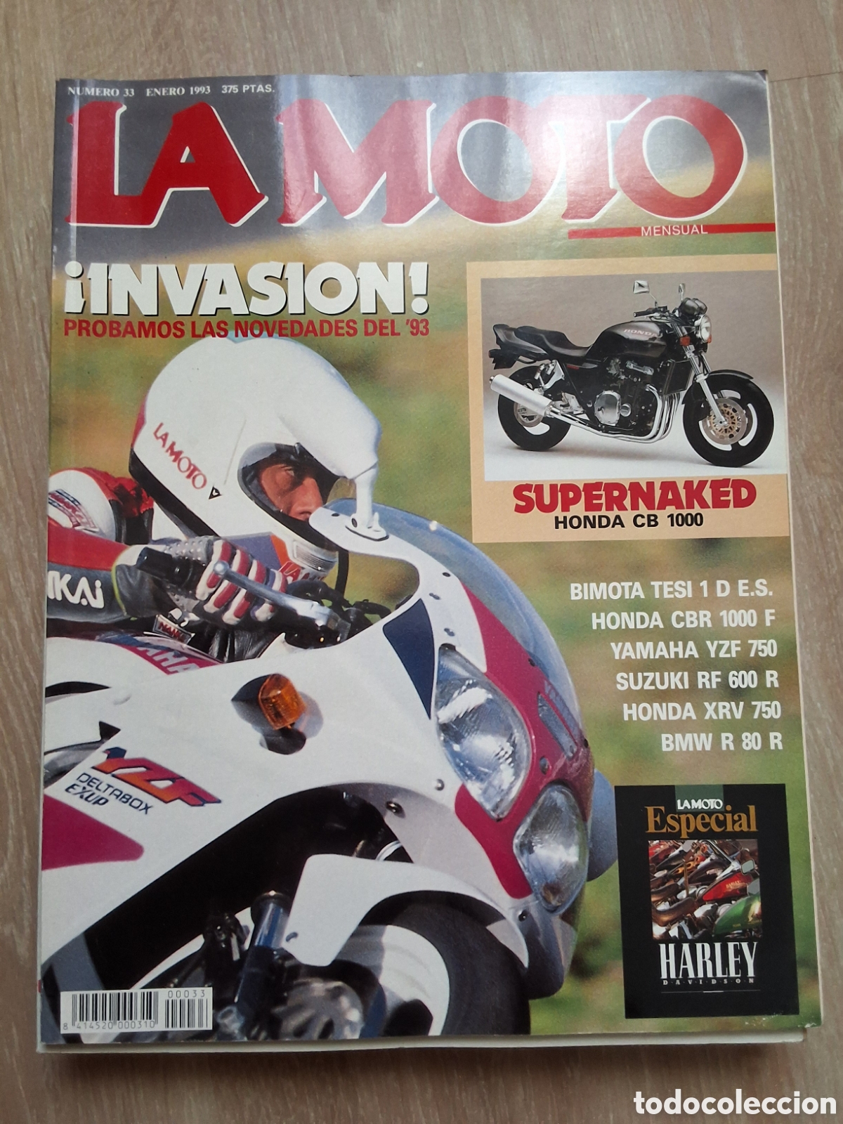 Coches y motocicletas: La moto mensual revista n&uacute;mero 33 a&ntilde;o 1993/1 edita Luike motorpress