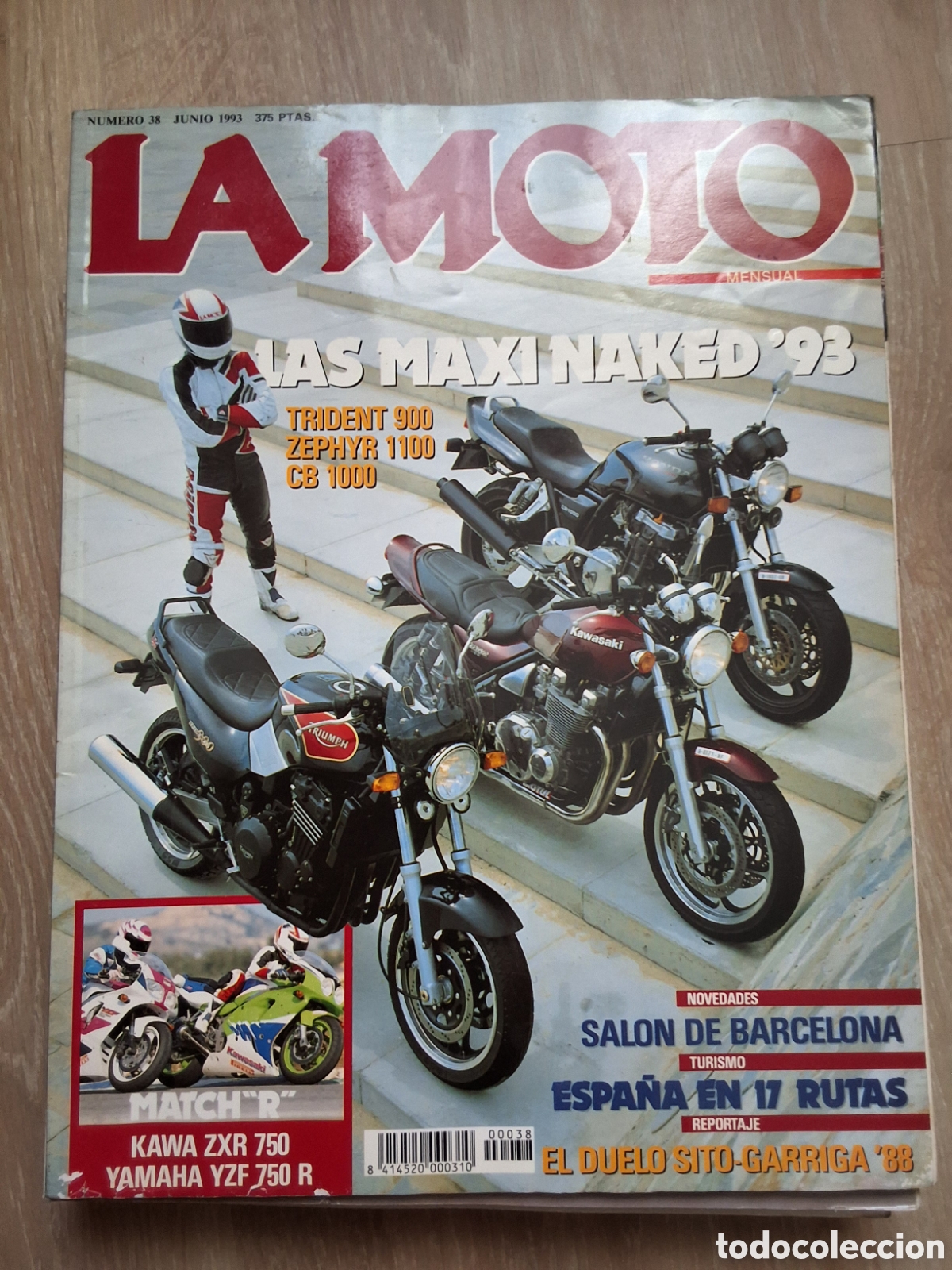 Coches y motocicletas: La moto mensual revista n&uacute;mero 38 a&ntilde;o 1993/6 edita Luike motorpress