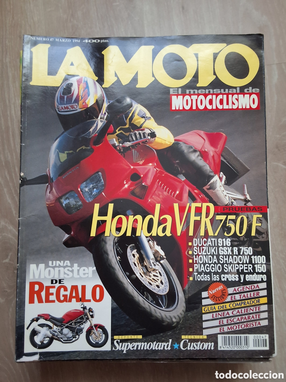 Coches y motocicletas: La moto mensual revista n&uacute;mero 47 a&ntilde;o 1994/3 edita Luike motorpress