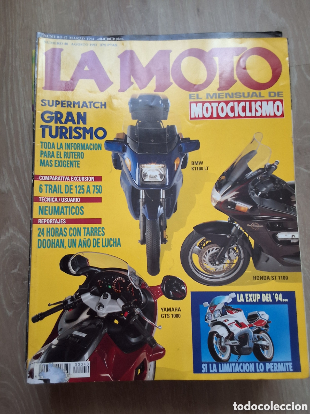 Coches y motocicletas: La moto mensual revista n&uacute;mero 40 a&ntilde;o 1993/8 edita Luike motorpress