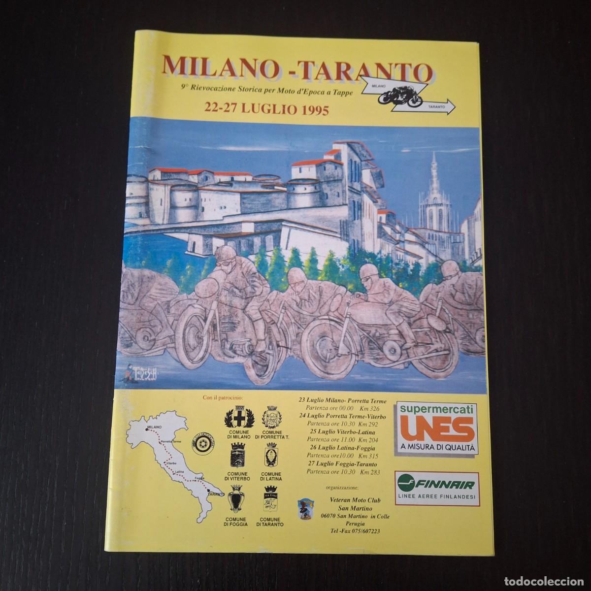 Coches y motocicletas: MILANO TARANTO 1995 - PROGRAMA RALLY RALLYE MOTO CLASICA MOTOS DE EPOCA - ITALIA