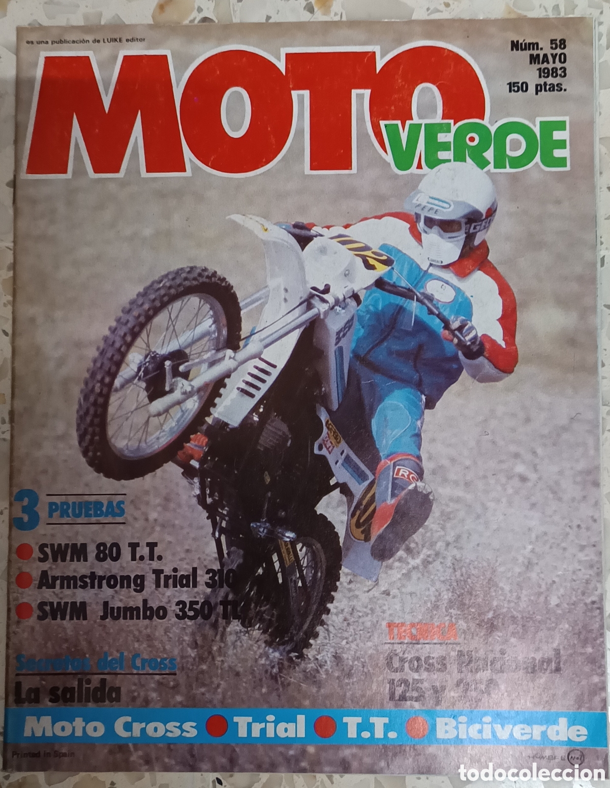 Coches y motocicletas: MOTO VERDE N&Uacute;MERO 58 MAYO 1983 SWM