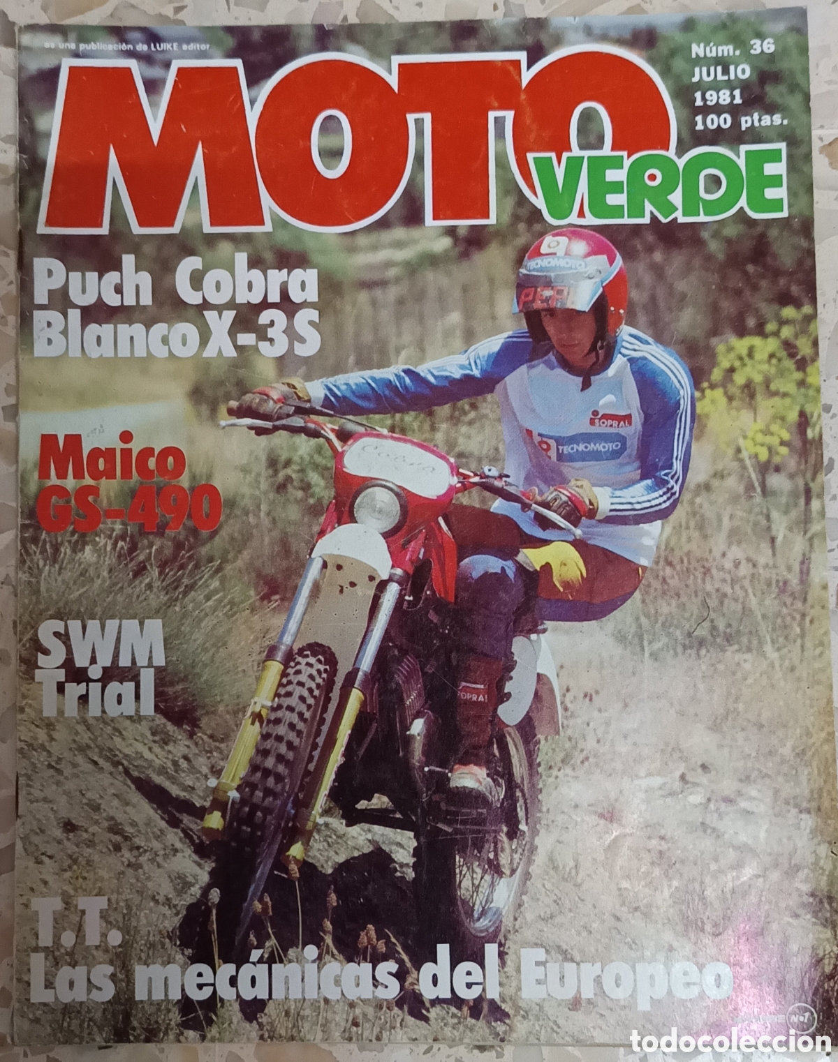 Coches y motocicletas: MOTO VERDE N&Uacute;MERO 36 JULIO 1981 MAICO SWM PUCH COBRA