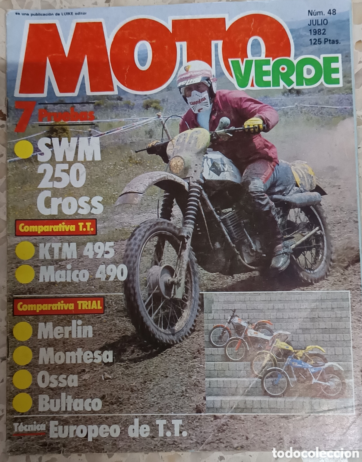 Coches y motocicletas: MOTO VERDE N&Uacute;MERO 48 JULIO 1982 MONTESA BULTACO SWM KTM OSSA