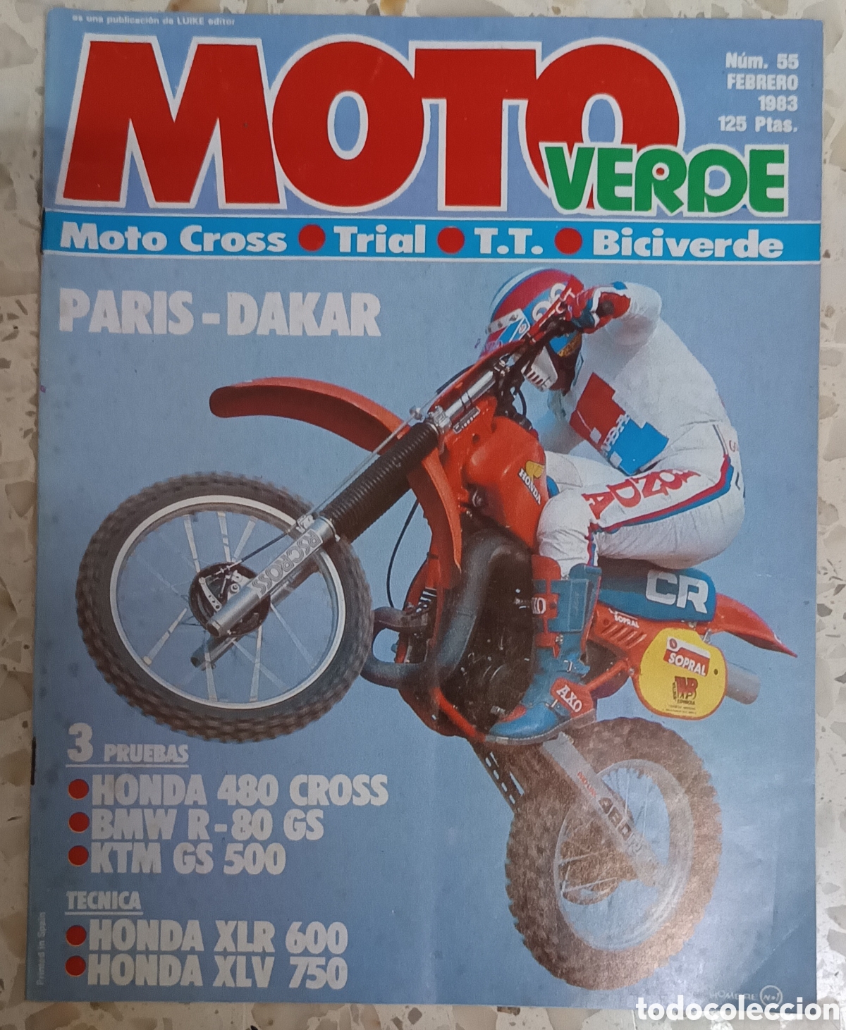 Coches y motocicletas: MOTO VERDE N&Uacute;MERO 55 FEBRERO 1983 HONDA KTM PARIS DAKAR