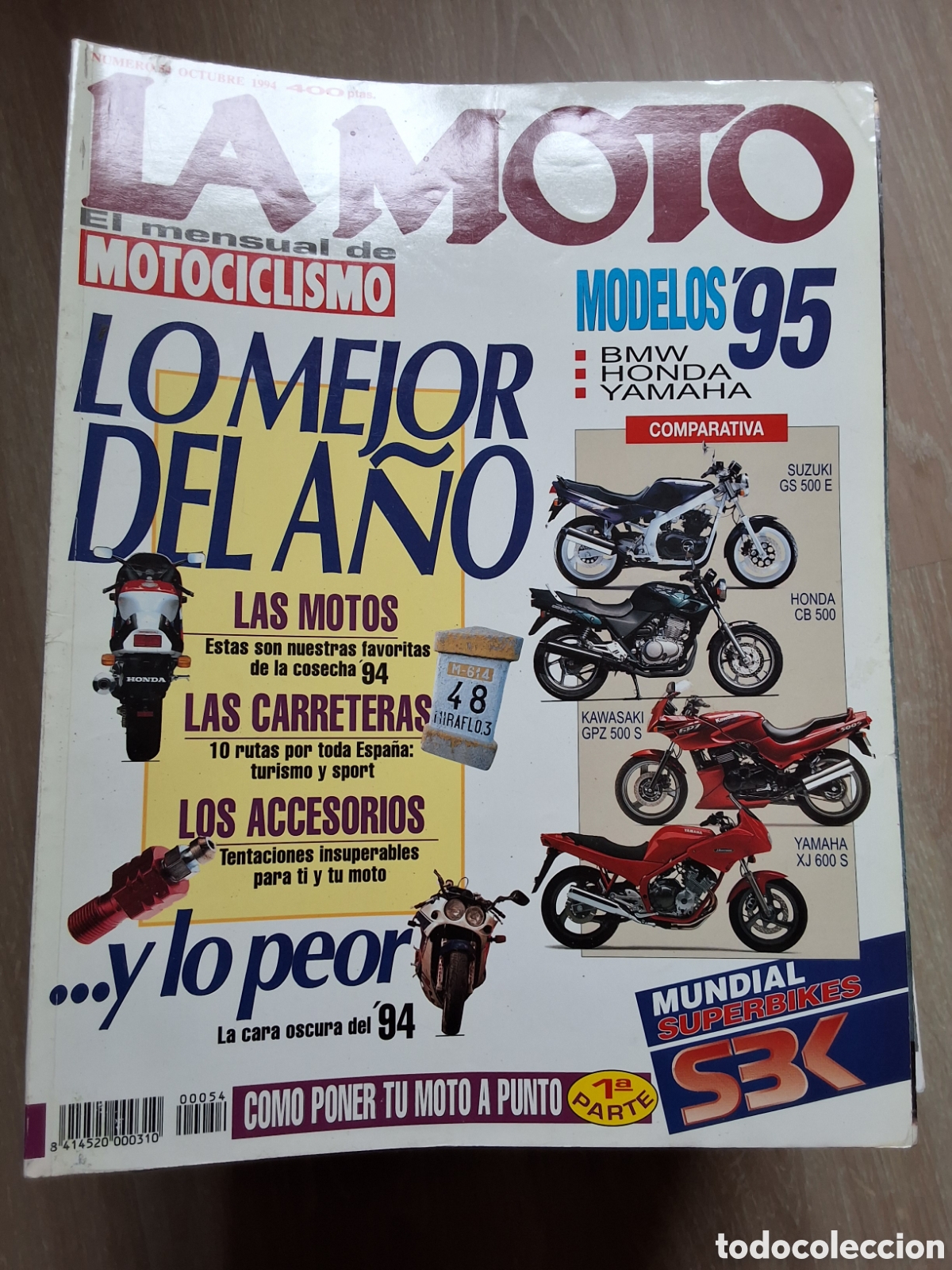 Coches y motocicletas: La moto mensual revista n&uacute;mero 54 a&ntilde;o 1994/10 edita motor press