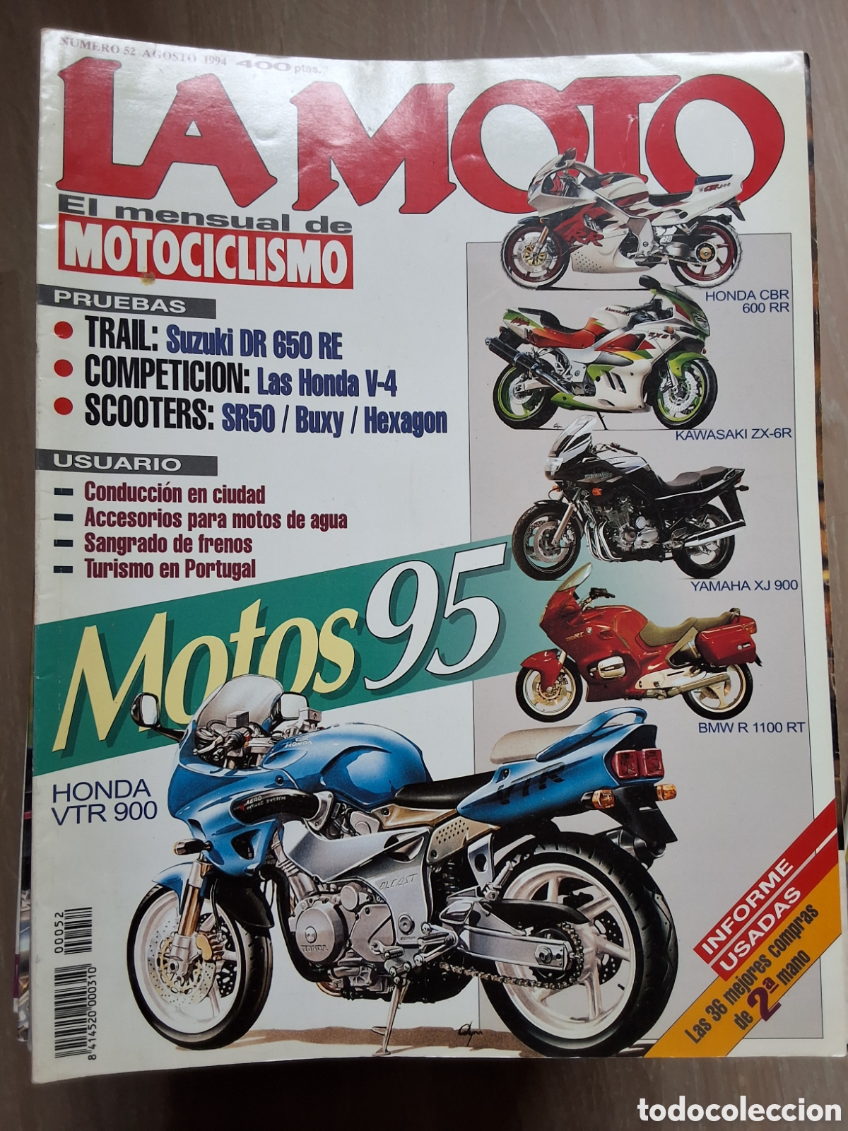 Coches y motocicletas: La moto mensual revista n&uacute;mero 52 a&ntilde;o 1994/8 edita Luike motorpress