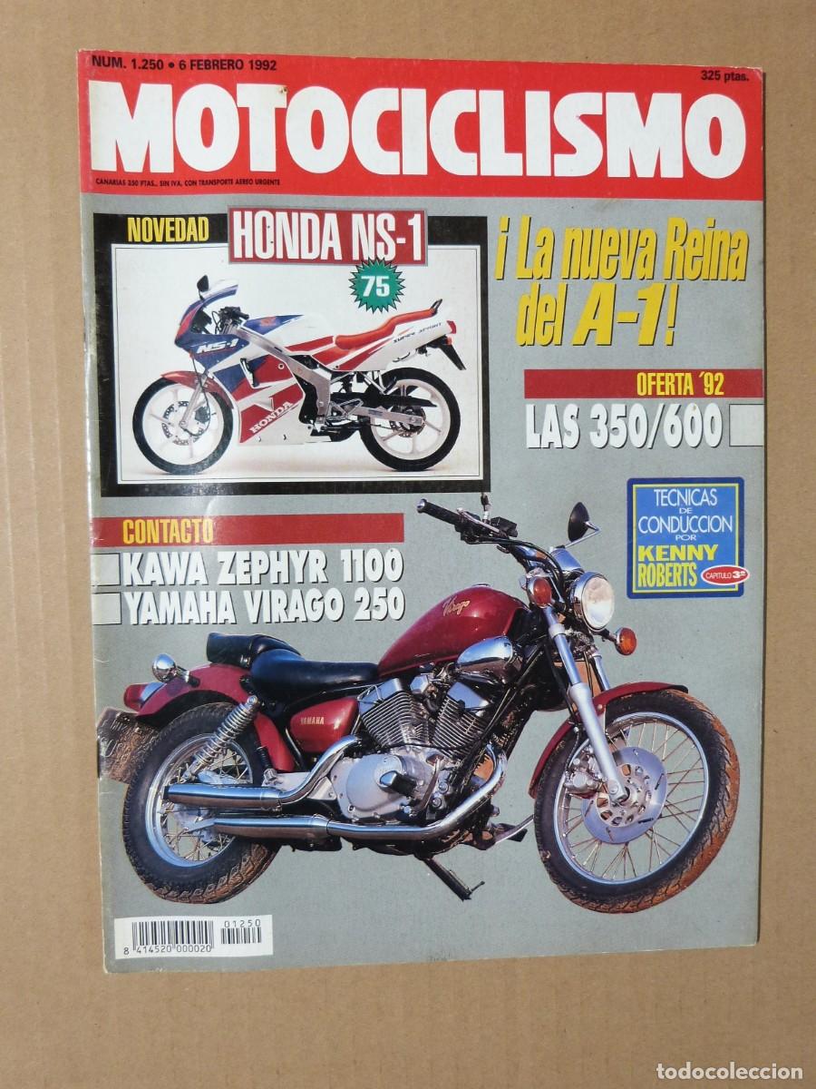 Coches y motocicletas: Motociclismo n&ordm; 1250 Kawasaki Zephyr 1100 Yamaha XV 250 Honda NS1 Lecciones pilotaje Kevin Schwantz