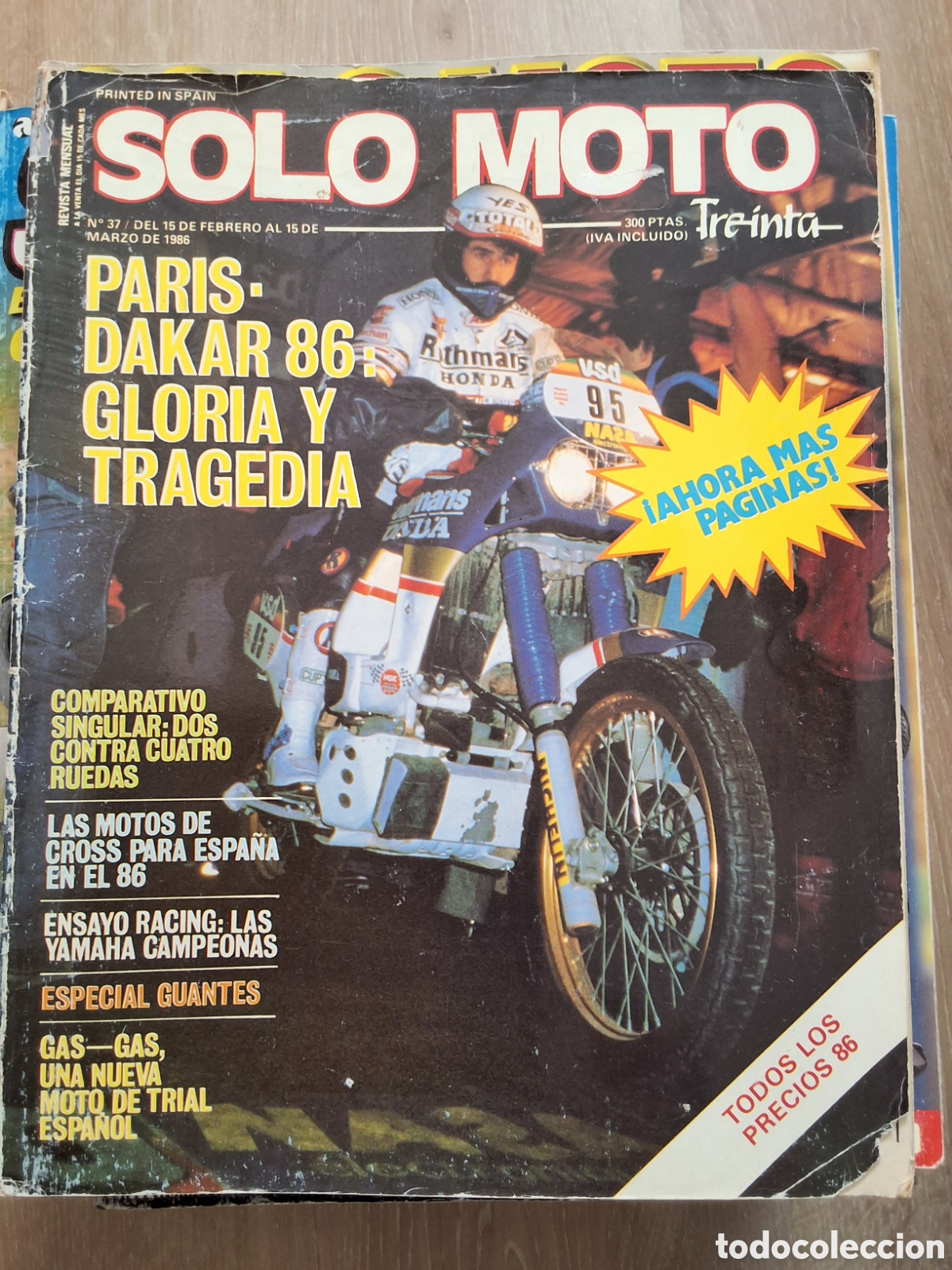 Coches y motocicletas: Solo moto treinta revista n&uacute;mero 37 a&ntilde;o 1986/2