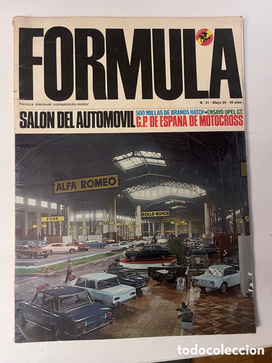 Coches y motocicletas: Revista F&oacute;rmula n&uacute;mero 31 1969