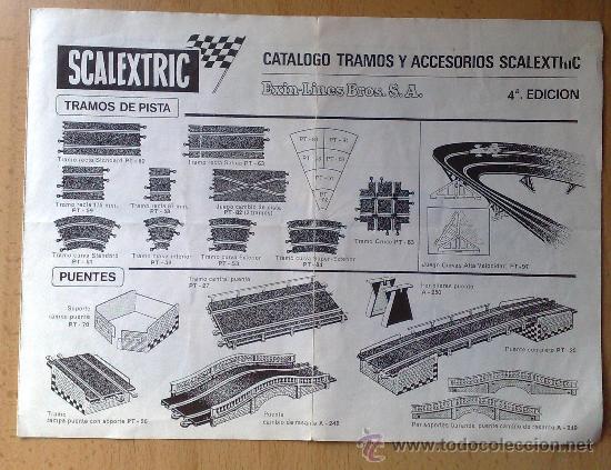 Scalextric: CATALOGO DE TRAMOS Y ACCESORIOS 4 &ordf; EDICION SCALEXTRIC EXIN - Foto 1