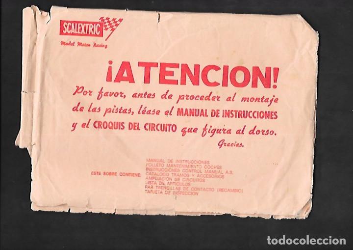 Scalextric: ANTIGUO SOBRE VACIO G.T.L. 30 DE SCALEXTRIC - Foto 1
