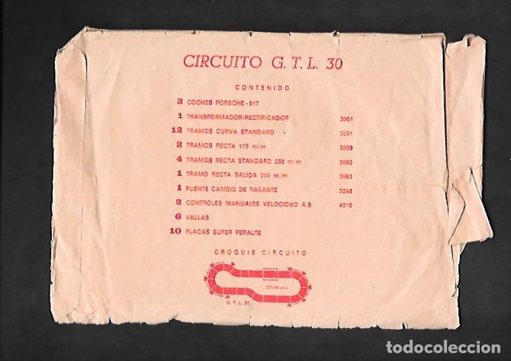 Scalextric: ANTIGUO SOBRE VACIO G.T.L. 30 DE SCALEXTRIC - Foto 2