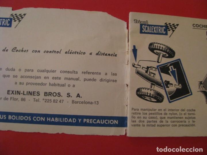 Scalextric: SCALEXTRIC TRI-ANG. MANUAL DE INSTRUCCIONES Y REGLAMENTO. - Foto 2