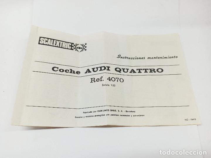Scalextric: Instrucciones de mantenimiento scalextric AUDI QUATTRO - Foto 1