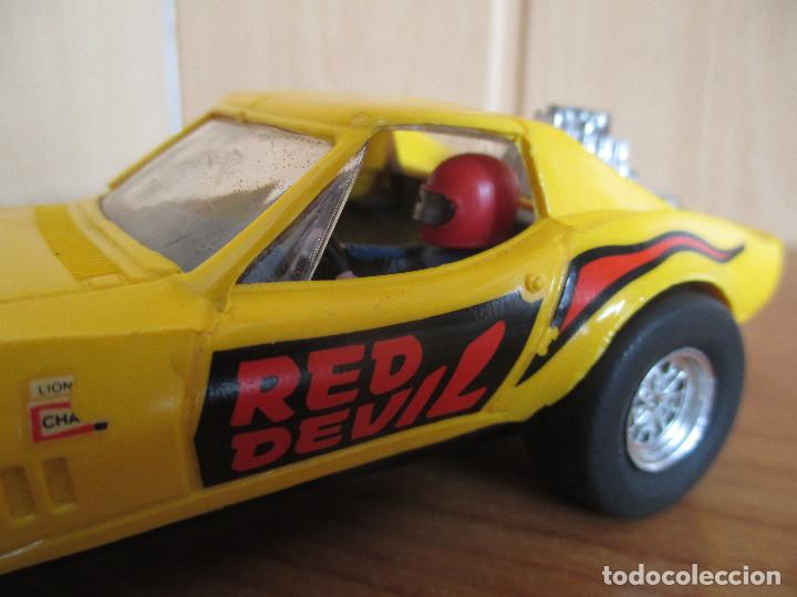 Scalextric: SCALEXTRIC : COCHE DRAGSTER CHEVROLET CORVETTE REF. 4050 , RED DEVIL - Foto 5
