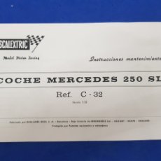 Scalextric: SCALEXTRIC, INSTRUCCIONES COHE MERCEDES 250 SL ,AÑOS 1970