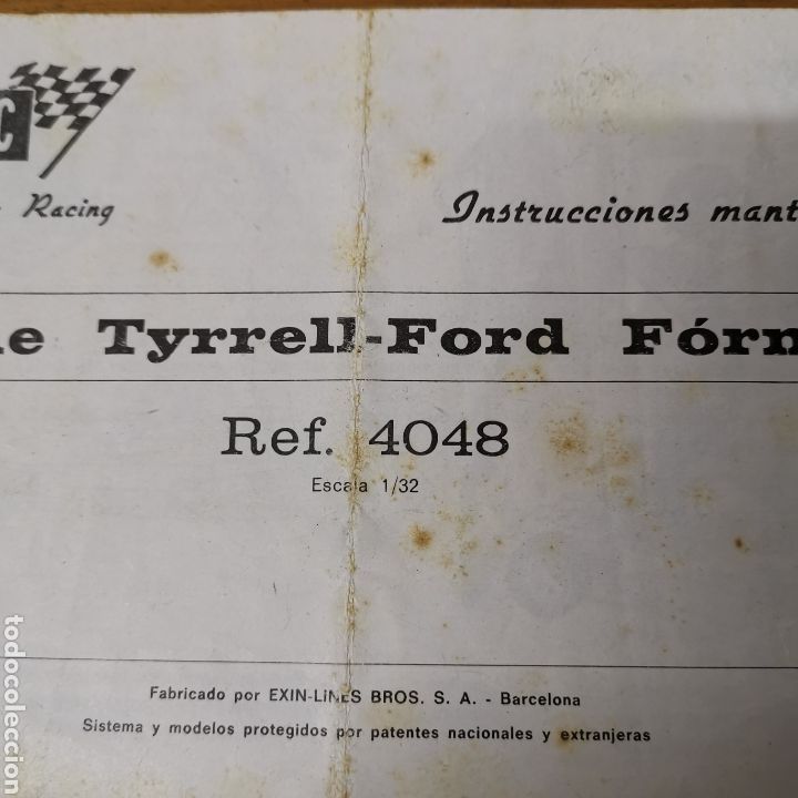 Scalextric: Instrucciones Tyrrell Ford F&oacute;rmula 1 ref. 4048 Scalextric Exin - Foto 2