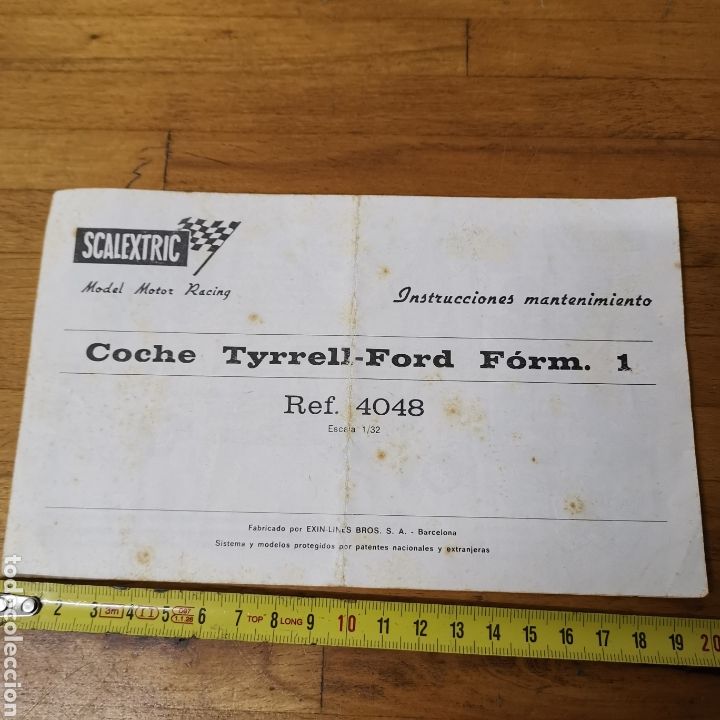 Scalextric: Instrucciones Tyrrell Ford F&oacute;rmula 1 ref. 4048 Scalextric Exin - Foto 1