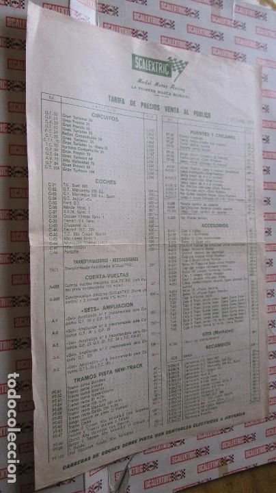 Scalextric: SCALEXTRIC EXIN. TARIFA DE PRECIOS 1 DE OCTUBRE DE 1972 - Foto 1