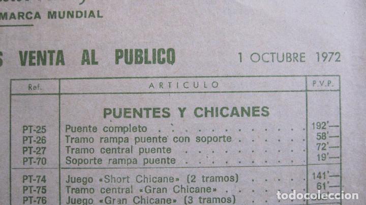 Scalextric: SCALEXTRIC EXIN. TARIFA DE PRECIOS 1 DE OCTUBRE DE 1972 - Foto 2