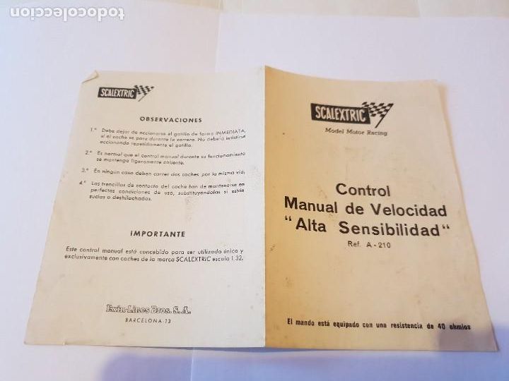 Scalextric: SCALEXTRIC DOCUMENTACI&Oacute;N - Foto 1