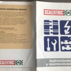 Scalextric: VENDO LIBRO INSTRUCCIONES Y MANTENIMIENTO DE SCALEXTRIC.. Lote 326818478