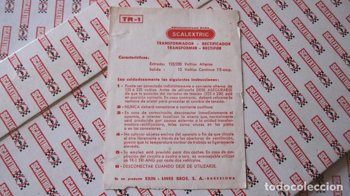 Scalextric: SCALEXTRIC EXIN: INSTRUCCIONES TRANSFORMADOR TR-1 SCALEXTRIC - Foto 1